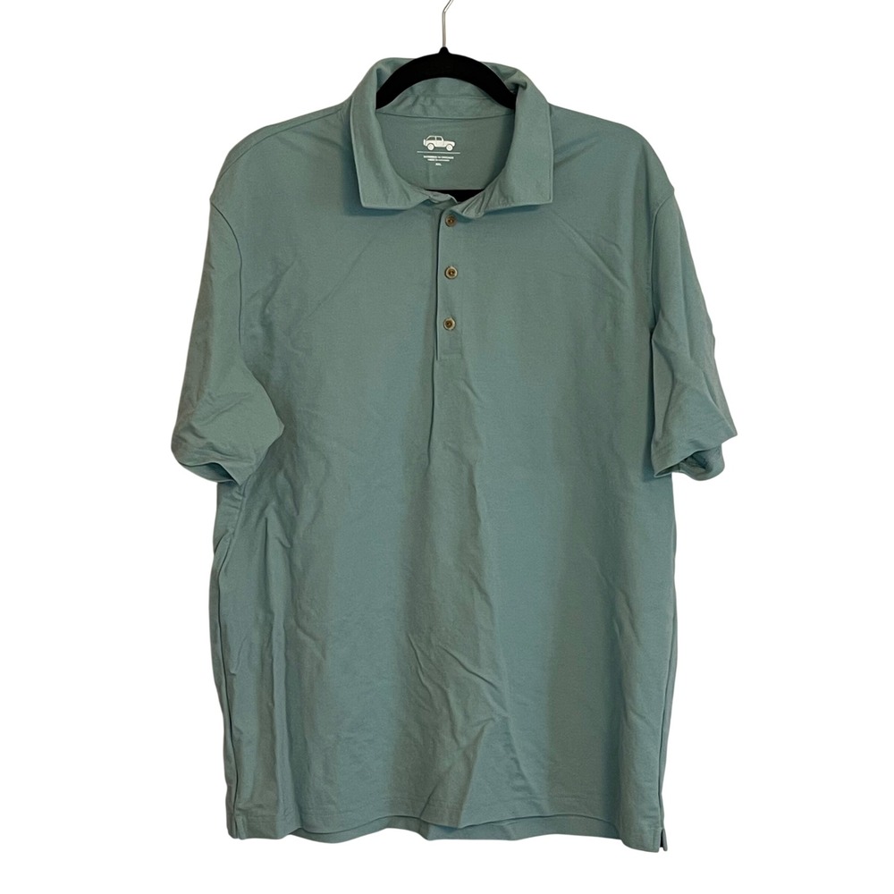 Mugsy Mens Sage Green Short Sleeve Polo Shirt XXL KC1PMT-XXL Rayon Blend